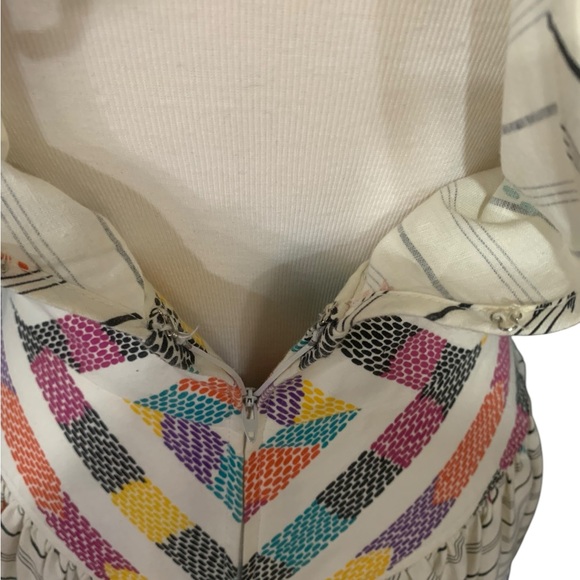 Vintage 80’s Barboglio Cristina and Jan abstract striped multicolor dress sz 8 - Picture 6 of 10